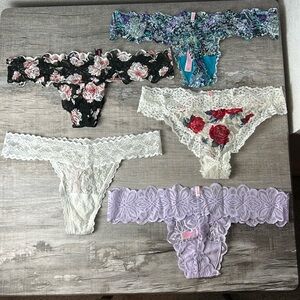 5 Pair NWOT Victoria’s Secret PINK Thongs